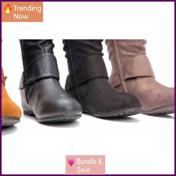 Women's Wide Calf Knee High Boots, Fur-Lined, Hidden Wedge, Inside Pocket - Picture 8 of 8